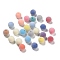 Flocky Opaque Acrylic Beads, Round, Mixed Color, 16mm, Hole: 2mm