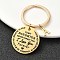 Valentine's Day Brass & 201 Stainless Steel Keychain, with Alloy Rings, Letter A, 6.2cm