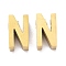 Ion Plating(IP) 304 Stainless Steel Charms, Alphabet, Golden, Letter.N, 8x4.5x3mm, Hole: 1.8mm