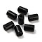 Maple Wood Beads, Tube, Black, 12x8mm, Hole: 3.5mm