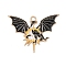 Alloy Enamel Pendants, Dragon, Golden, Sun, 25x33.5x1.2mm, Hole: 2mm
