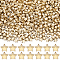 600Pcs CCB Plastic Beads, Star, Golden, 6x6.5x3.5mm, Hole: 1.2mm