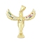 Brass Micro Pave Cubic Zirconia Pendants, Angel, Lead Free & Cadmium Free, Long-Lasting Plated, Rack Plating, Colorful, 27.5x27x4mm, Hole: 5mm