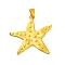 Alloy Pendants, Starfish, Golden, 72x68.5x3mm, Hole: 12x5mm