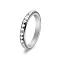 Rotatable Version Korean StyleRotatable Stainless Steel Finger Ring for Men, Stainless Steel Color, US Size 6(16.5mm)