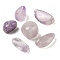 Natural Lavender Amethyst Beads, Nuggets, No Hole/Undrilled, Tumbled Stone, 22~31x14~22x7.5~19mm
