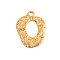 Stainless Steel Pendants, Real 18K Gold Plated, Oval, 20x15mm