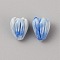 Opaque Resin Flower Rose Beads, with Synthetic Shell, Cornflower Blue, 8.5x7mm, Hole: 1.2mm