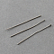 Tarnish Resistant 304 Stainless Steel Flat Head Pins, Stainless Steel Color, 35x0.7mm, 21 Gauge, Head: 1.5mm