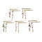 2Pcs Mushroom Handmade Lampwork & Gemstone Chip Hair Bobby Pin, Iron Pearl Pin for Women Girls, Mixed Color, 64~72mm