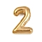 304 Stainless Steel Pendants, Figure Charms, Golden, Number 2, 21x15x5.5mm, Hole: 3x2mm