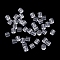 Plastic Ear Nuts, Column, Earring Backs, Clear, 3x3mm, Hole: 0.6mm