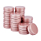 Round Aluminium Tin Cans, Aluminium Jar, Storage Containers for Cosmetic, Candles, Candies, with Screw Top Lid, Light Coral, 5.2x1.95cm, Capacity: 25ml(0.85fl. oz)