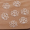 Alloy Hollow Lotus Flower Links Connector Charms, Silver, 19x20mm