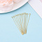 Brass Eye Pins, Nickel Free, Long-Lasting Plated, Real 18K Gold Plated, 40x0.5mm, Hole: 1.6mm