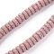 Natural Lava Rock Beads Strands, Dyed, Flat Round/Disc, Pink, 8~8.5x3~4mm, Hole: 2mm, about 54~60 pcs/Strand, 7.87 inch(20 cm)