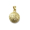 Brass Pendants, Basketball Charms, Long-Lasting Plated, Lead Free & Cadmium Free, Rack Plating, Real 18K Gold Plated, 14x12x4.5mm, Hole: 4x2.5mm