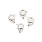 Eco-friendly Brass Spring Ring Clasps, Cadmium Free & Lead Free, Long-Lasting Plated, 925 Sterling Silver Plated, 5x1.8mm, Hole: 1mm, Inner Diameter: 2.5mm