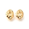 Brass Beads, Irregular, Real 18K Gold Plated, 5x6.5x1.5mm, Hole: 1.6mm