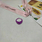 1Pc Acrylic Finger Rings for Women, Purple, US Size 7 1/4(17.5mm)