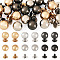 Pandahall 18 Sets 3 Colors Iron Screws, with Nuts, Round, Mixed Color, 10x9.5mm, Hole: 2.5mm, 6 sets/color