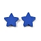 Spray Painted Wood Beads, Star, Blue, 18.5x19x6mm, Hole: 2.5mm