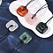 Natural Mixed Gemstone Square Pendants Black PU Leather Cord Necklaces, 27.24 inch(69.2cm)