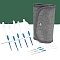 Crochet Hook Kit, with 17Pcs Blue & White Crochet Hook and Storage Bag, for Beginners and Adults, Gray, 13.3x1.3cm