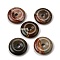 Natural Picasso Jasper/Polychrome Jasper Pendants, Donut/Pi Disc Charms, 29.5~30.5x7.5~8mm, Hole: 6.3~6.5mm