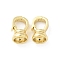 Brass Fold Over Clasps, Oval, Golden, 12x7.5x6mm