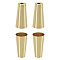Iron Table Leg Protector Cups, Golden, 80.5x26.5~40.5mm