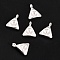 201 Stainless Steel Pendant Rhinestone Settings, For Pointed Back Rivoli Rhinestone, Triangle, Silver, Fit for 4mm Rhinestone, 10x8.5x2.5mm, Hole: 2mm