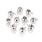 Lead Free & Nickel Free Alloy Tube Bails, Loop Bails, Bail Beads, Long-Lasting Plated, Rondelle, Silver Color Plated, 14x10x7mm, Hole: 2mm, Inner Diameter: 6mm