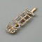 Word QUEEN Alloy Rhinestone Hair Bobby Pins, Hair Accessories for Girls, Light Gold, 73x19x6mm, QUEEN: 57.5x18mm