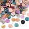 Opaque Acrylic Beads, Flat Round, Mixed Color, 11.5~12x3mm, Hole: 1.2mm, about 1500~1580pcs/500g