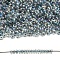 TOHO Demi Round Seed Beads, Japanese Seed Beads, Inside Colours, (773) Inside Color AB Crystal/Montana Blue Lined, 11/0, 2.2x0.9mm, about 1733pcs/10g