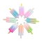 40Pcs 8 Colors Gradient Color Opaque Resin Pendants, Ice Cream Charm, with Glitter Powder and Platinum Tone Iron Loops, Mixed Color, 41x14.5x5mm, Hole: 2mm, 5pcs/color