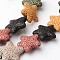Dyed Star Synthetic Lava Rock Beads Strands, Colorful, 25~26x8~9mm, Hole: 1mm, about 18pcs/strand, 15.9 inch