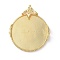 Brass Pendant Cabochon Settings, Long-Lasting Plated, Rack Plating, Flat Round, Golden, Tray: 40mm, 54x45x8mm, Hole: 5mm