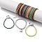 Polyester Cord Braided Bracelet Makings, with Stainless Steel Claw Lobster Clasps, Brass Findings, Long-Lasting Plated, Mixed Color, 7-3/8 inch(18.8cm)