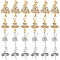 32Pcs 4 Styles Rack Plating Alloy Rhinestone Pendants, Cadmium Free & Nickel Free & Lead Free, Dancer Charms, Mixed Color, 23~31x13~16x3~4mm, Hole: 1.6~2mm, 8pcs/style