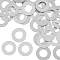 100Pcs Aluminum Linking Rings, Disc, Platinum, 25x1mm, Inner Diameter: 13.5mm