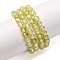 Cubic Zirconia Beads Strands, Faceted, Round, Yellow Green, 4mm, Hole: 0.8mm, about 91pcs/strand, 14.3 inch(36.5cm)