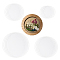 16Pcs 4 Styles Acrylic Plates, Acrylic Sheet, Flat Round, Clear, 75~150x1.7~1.8mm, 4pcs/style