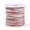 50M Braided Polyester Cord, with PET Plastic, for Jewelry Making, Round, Light Coral, 1.2mm, about 54.68 Yards(50m)/Roll