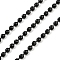 Rack Plating Iron Ball Chains, Black, 2.4mm, 100yard/roll