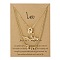 3Pcs 3 Styles Alloy Crystal Rhinestone Constellation Pendant Necklaces Sets, Golden, Leo, 16.93 inch(43cm), 1pc/style