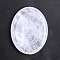 Natural Quartz Crystal Massage Stone, Thumb Worry Stone, Pocket Palm Stones, for Relaxing, Pain Relief, Oval, 45x35x8mm
