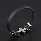 Cowhide Leather Cord Bracelets BJEW-N0008-123-5