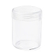 丸いプラスチック製のビーズの容器  スクリュートップキャップ付き  透明  3.9x5cm  容量：20ml（0.67fl.oz） CON-YW0001-30-1